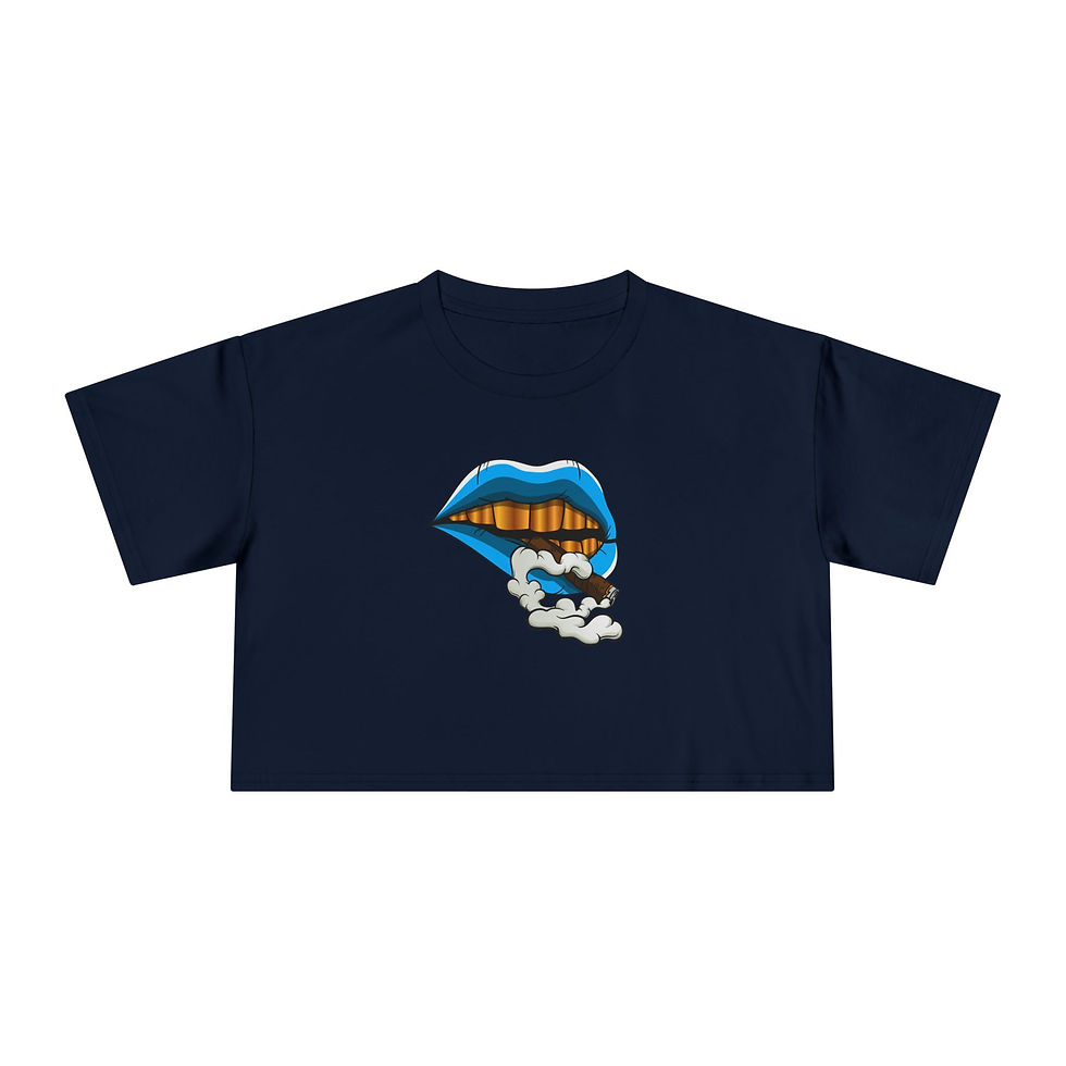 Thumbnail: Rolling Stoner (Blueberries & Lemonade Edition) Women's Crop Tee 