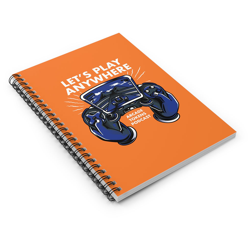 Thumbnail: Arcade Token's Lets Play Anywhere Creative Notebook - Ruled Line (Orange)