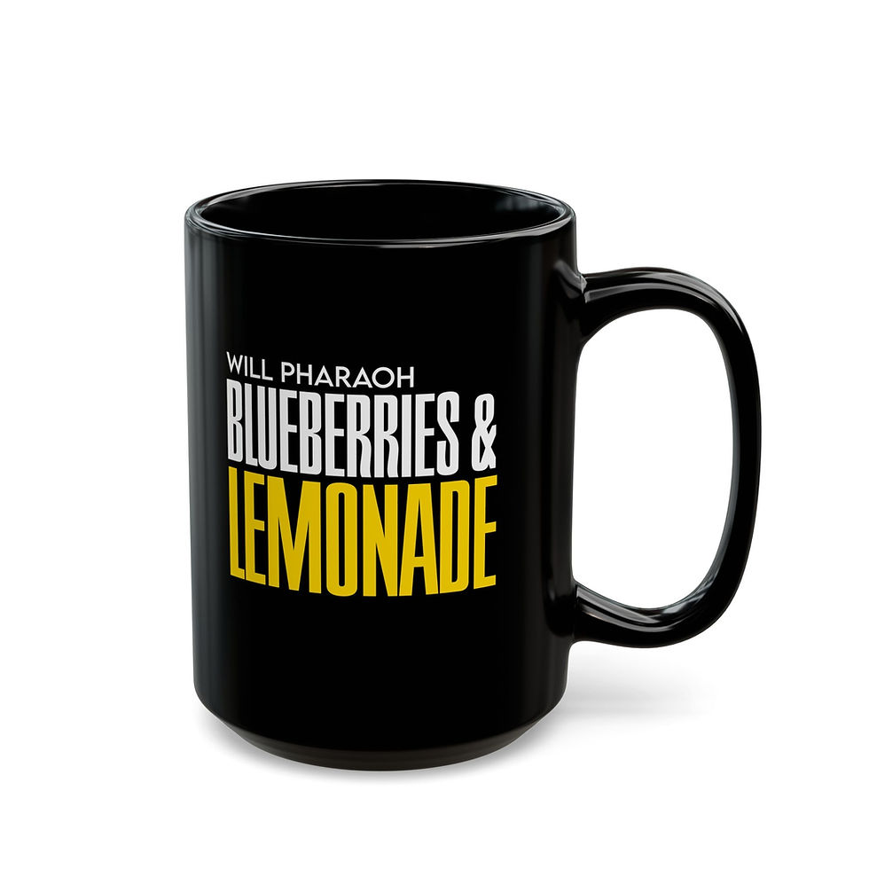 Thumbnail: Blueberries & Lemonade(Yellow) Black Mug
