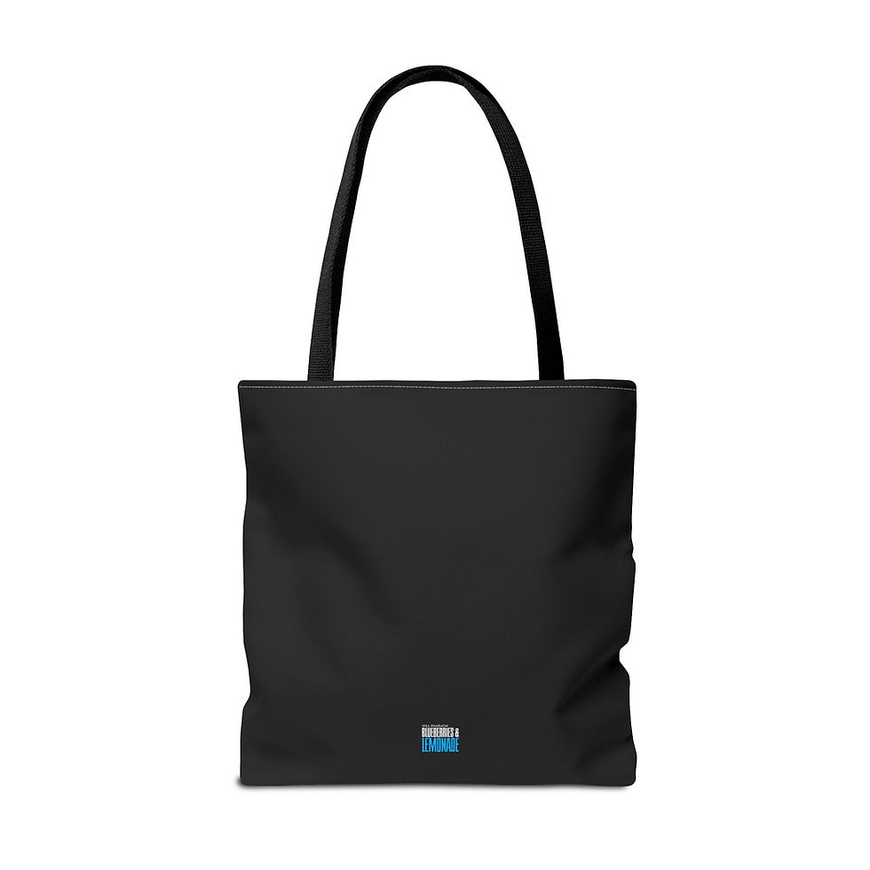 Thumbnail: Tiger Lily (Blueberries & Lemonade Edition) Custom Tote Bag (Black)