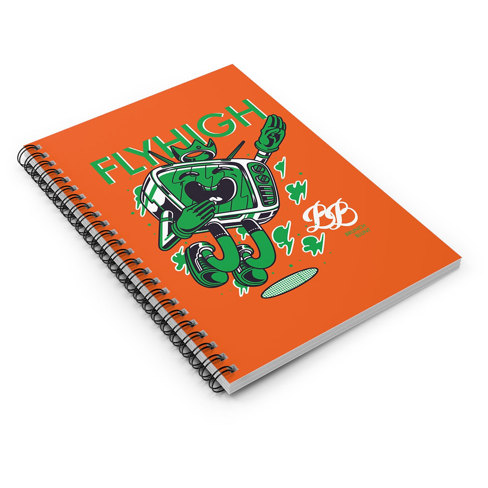 Thumbnail: Brunch Blunt's  Fly High Creative Writing Notebook - Ruled Line (Orange)