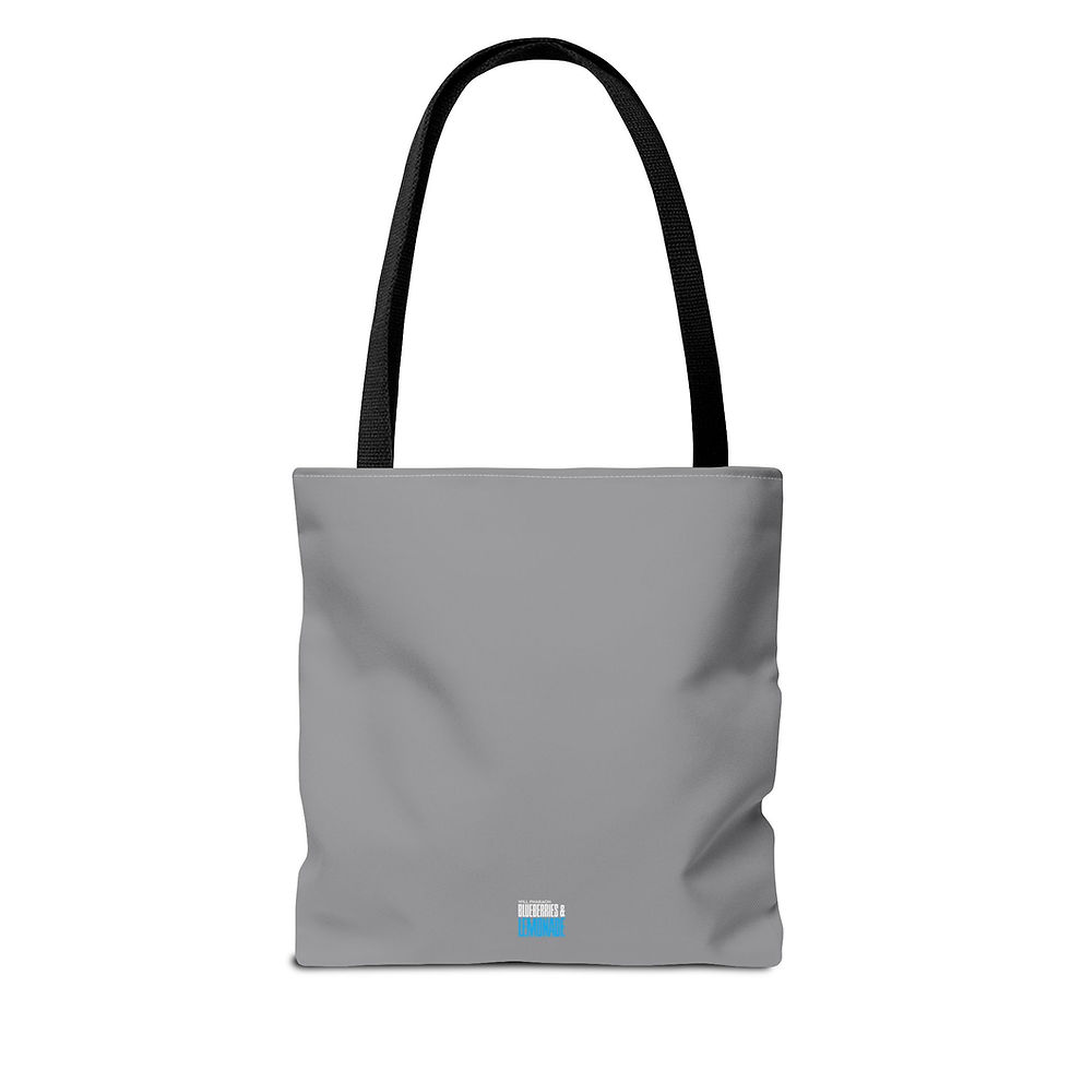 Thumbnail: Tiger Lily (Blueberries & Lemonade Edition) Custom Tote Bag (Grey)