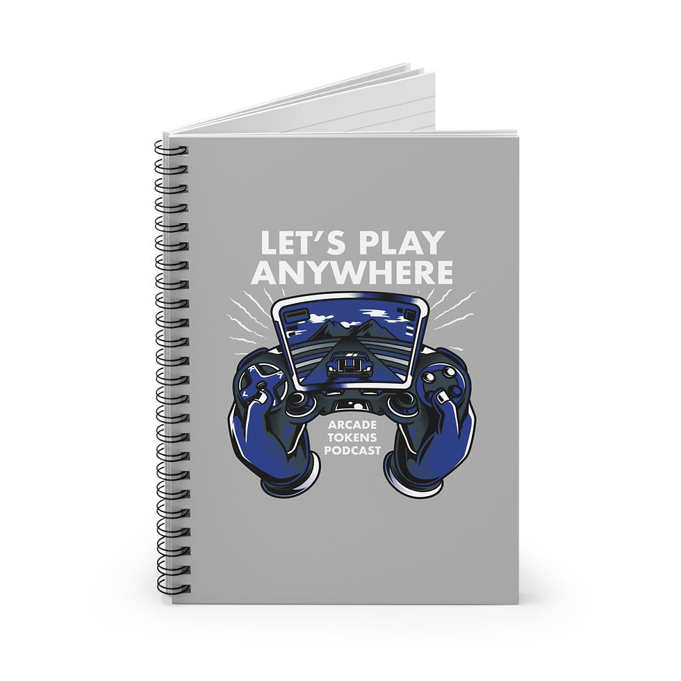 Thumbnail: Arcade Token's Lets Play Anywhere Creative Notebook - Ruled Line (Light Grey)