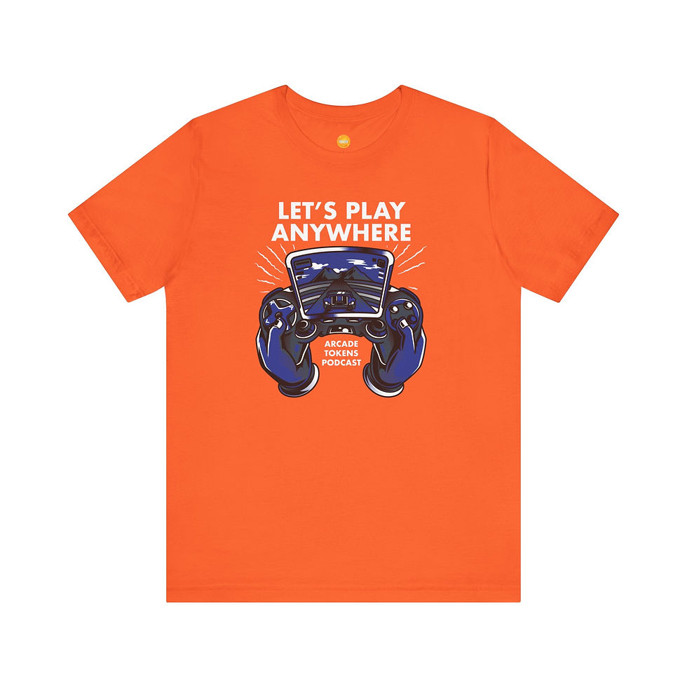 Thumbnail: Arcade Token's Let's Play Anywhere Short Sleeve Tee
