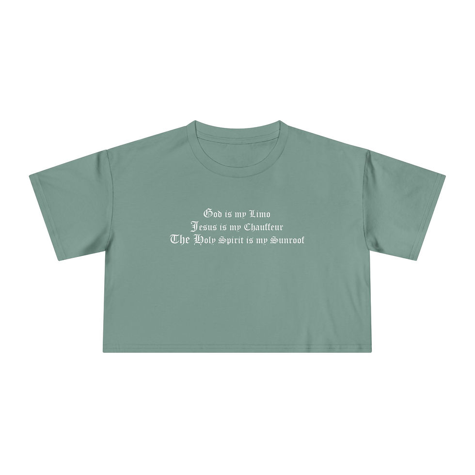 Thumbnail: God is my Limo #2 Women's Crop Tee 