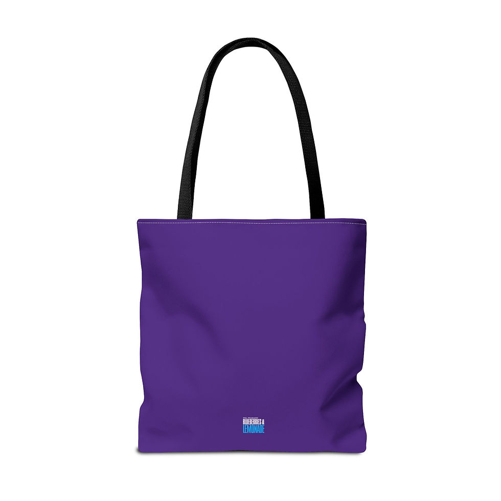 Thumbnail: Tiger Lily (Blueberries & Lemonade Edition) Custom Tote Bag (Purple)