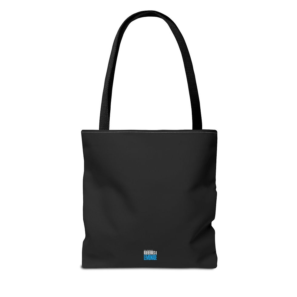 Thumbnail: Tiger Lily (Blueberries & Lemonade Edition) Custom Tote Bag (Black)