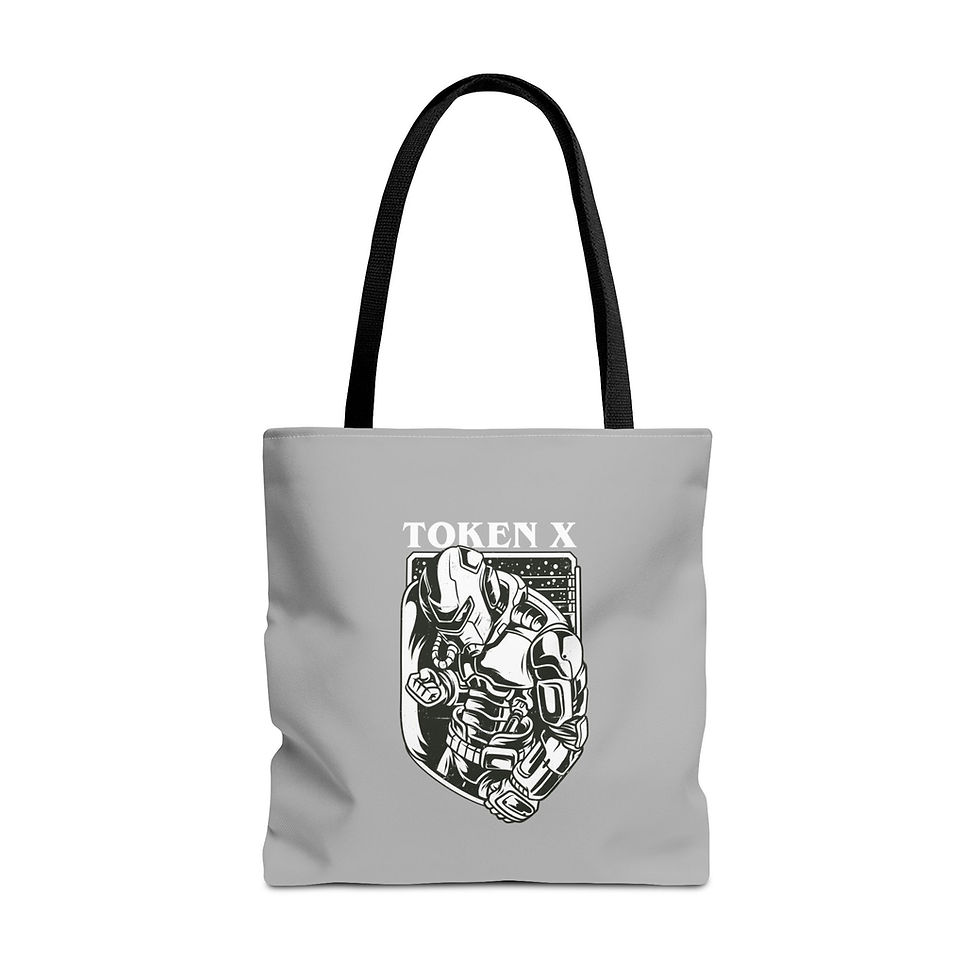 Thumbnail: Arcade Token's Token X Custom Tote Bag (Light Grey)