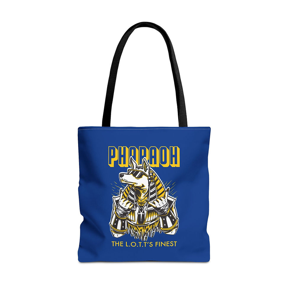 Thumbnail: Will Pharaoh's H-Town Anubis Custom Tote Bag (Blue)