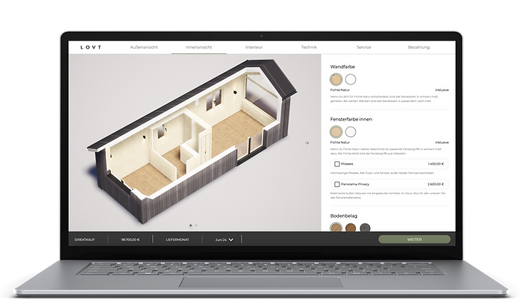Tiny House Konfigurator - Innenansicht