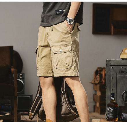 Thumbnail: Men's Casual Cargo Shorts with Multiple Pockets
