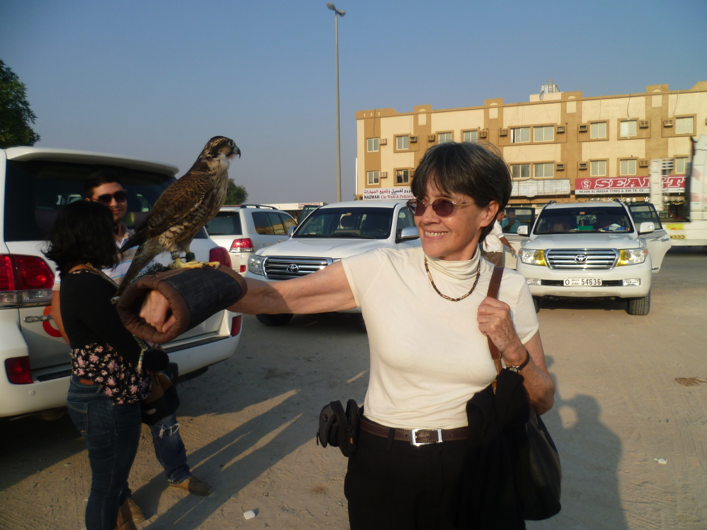 Con halcón en Dubai