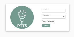 PTTS Login Screen