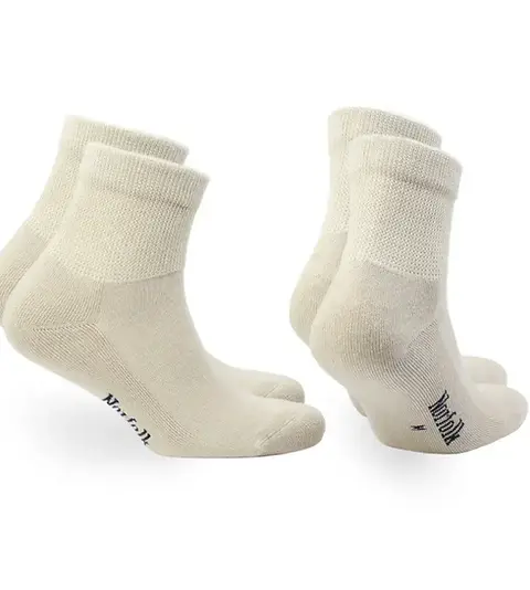 Footstar Gezondheidssokken voor dames en heren, 6 paar, naadloze sokken voor diabetici, wit, 39-42 Footstar Gezondheidssokken voor dames en heren, 6 paar, naadloze sokken voor diabetici, wit, 39-42
