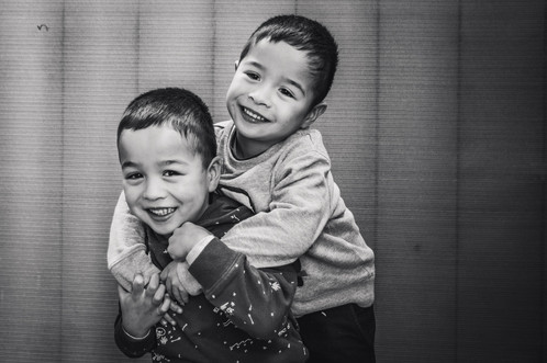 child siblings portrait - melbourne school photography