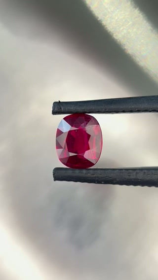 Thumbnail: SSEF, GRS Certified 1.066CT Unheated Burma Ruby Pigeon Blood