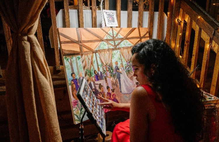 Live Wedding Painting traveling all over 
