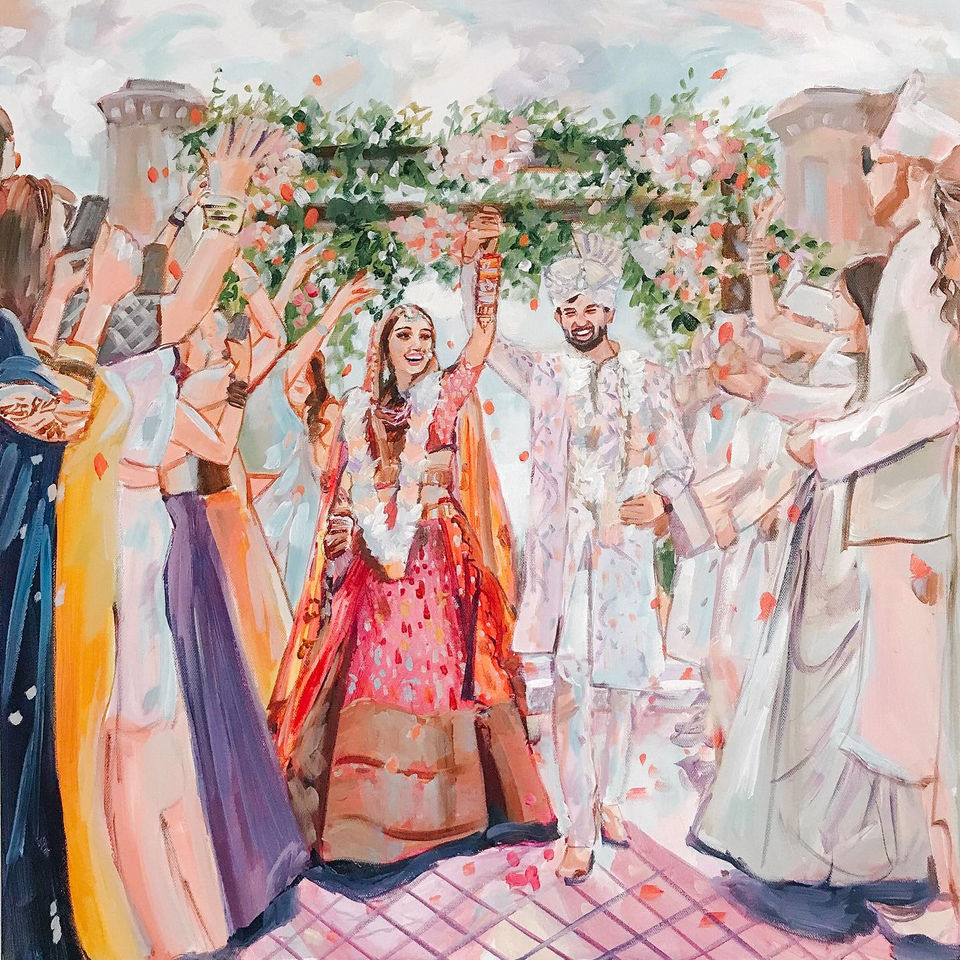 Arbor Room Popp Fountain Wedding Painting 