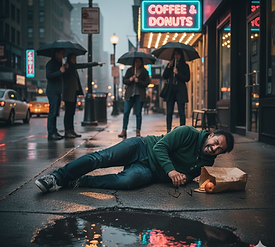 תמונה של נפילה ברחוב