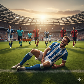 תמונה של נפילה במגרש כדורגל