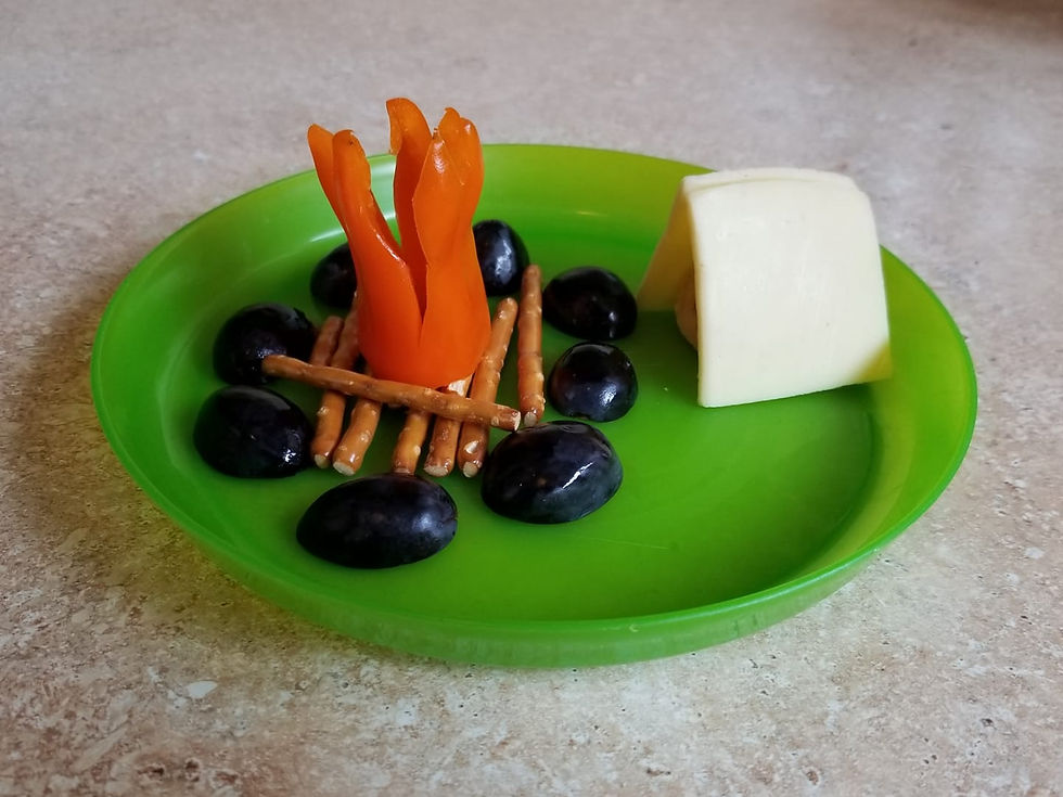 camp week snack plate