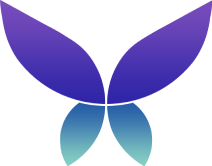 Reformery Logo in lila-türkies

