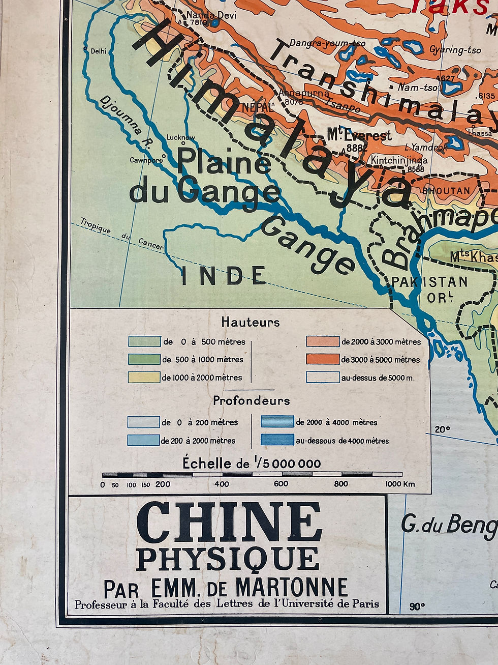 Miniature : Carte scolaire géographique cartonnée - Chine