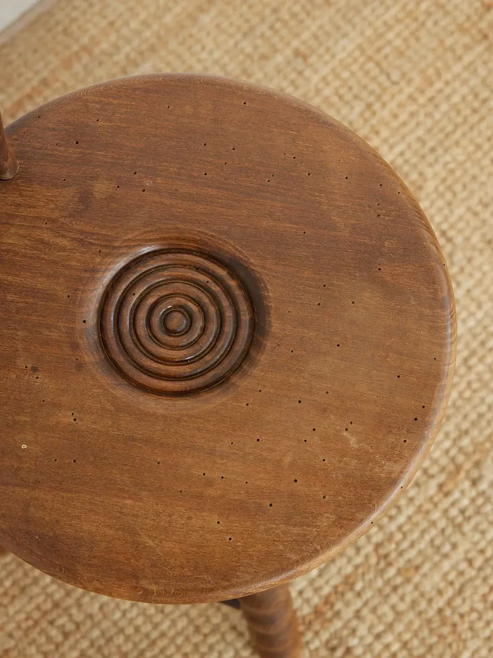 Miniature : Chaise d'appoint brutaliste pieds bobines