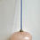 Miniature : Suspension en verre de Clichy rose