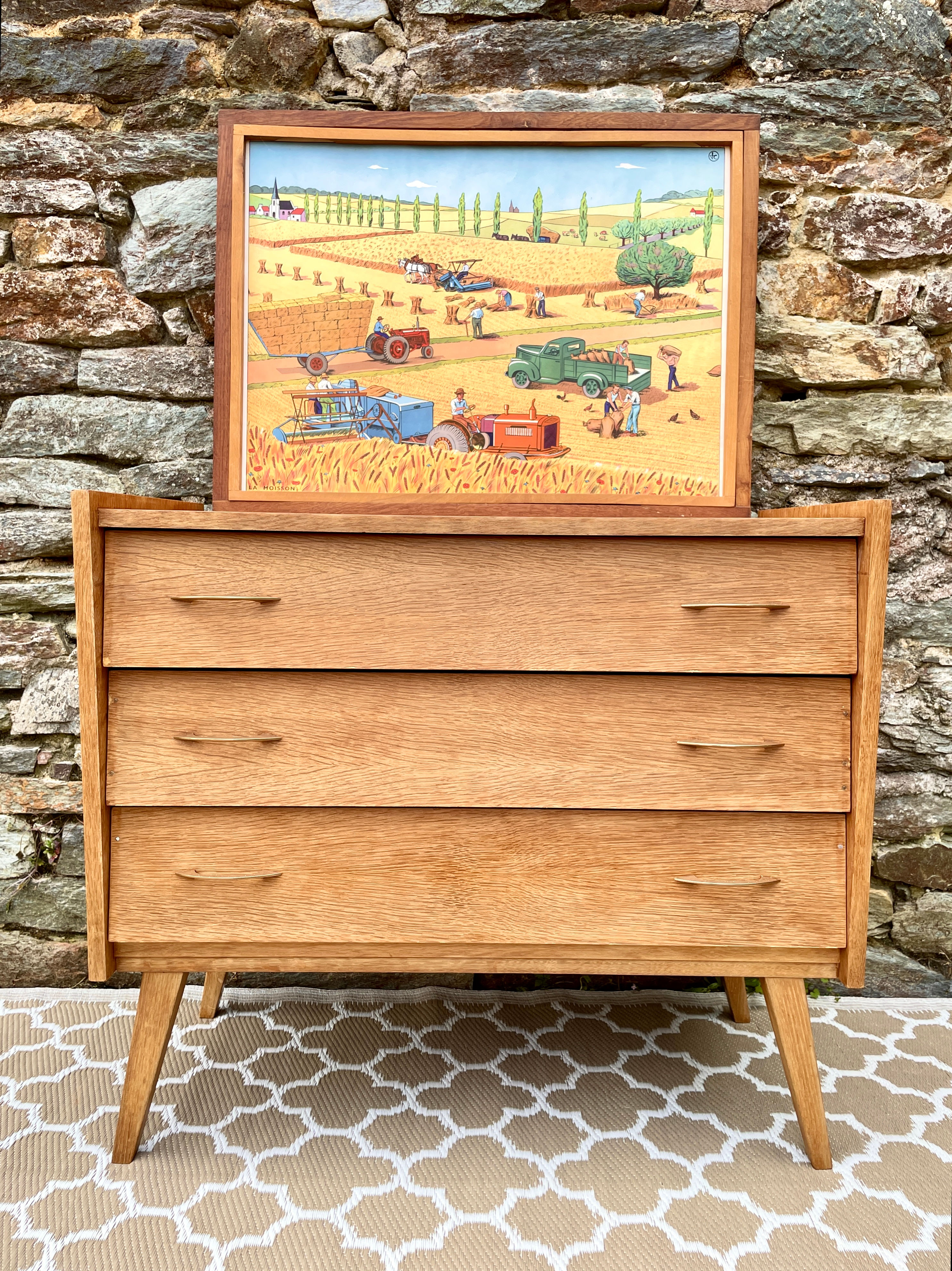 Commode 60's avec pieds compas