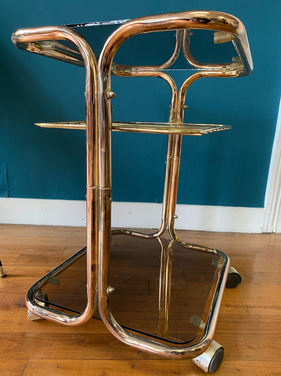 Miniature : Desserte roulantes avec plateau en verre