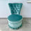 Miniature : Fauteuil crapaud en velours bleu