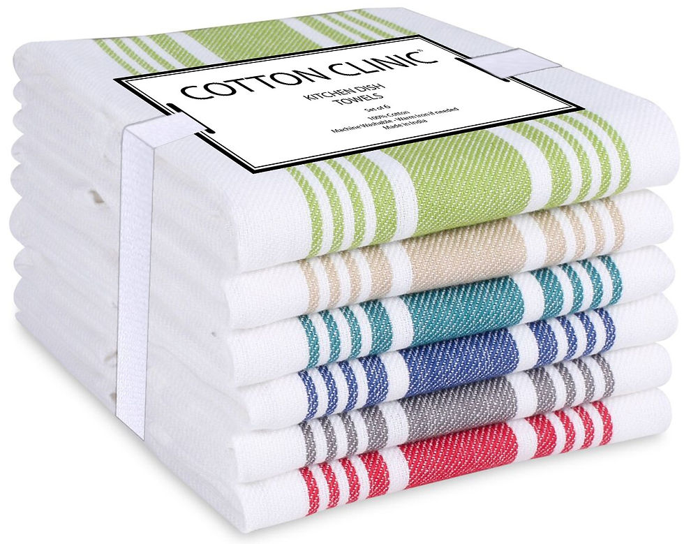 Thumbnail: Big Stripe Kitchen Dish Tea Towels 16x26 Set of 6
