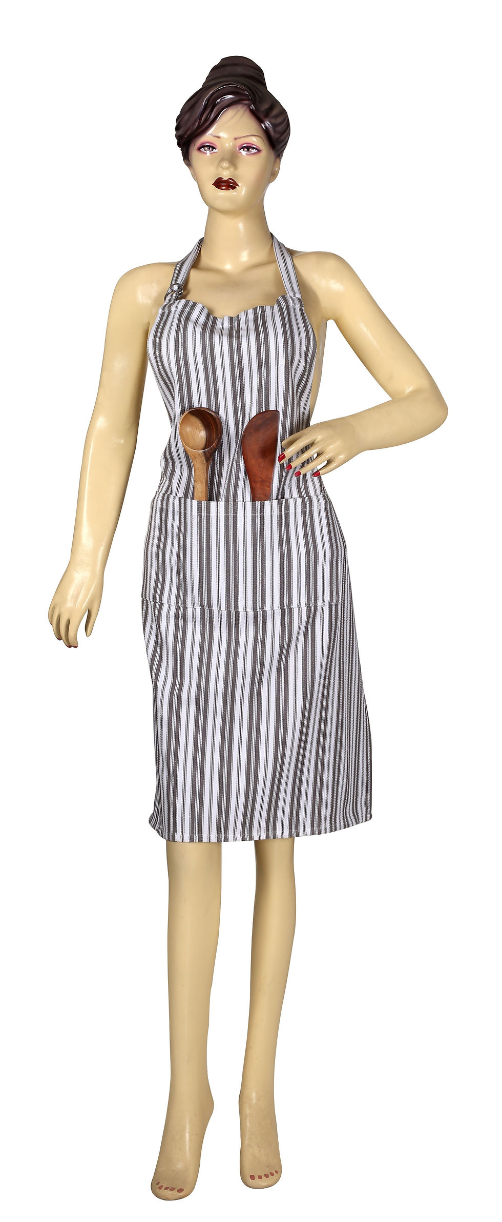 Thumbnail: Herringbone Stripe 32x28 Aprons Set of 2