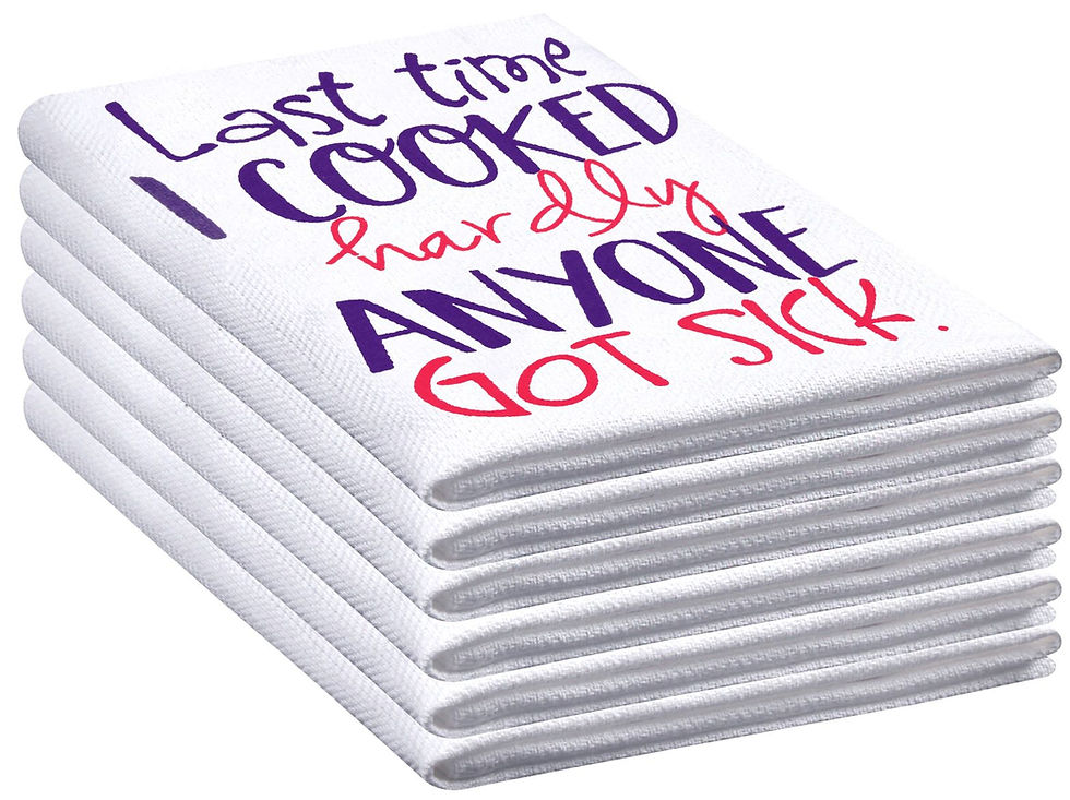 Thumbnail: Kitchen Dish Tea Towels with Sayings 18x28 Set of 6