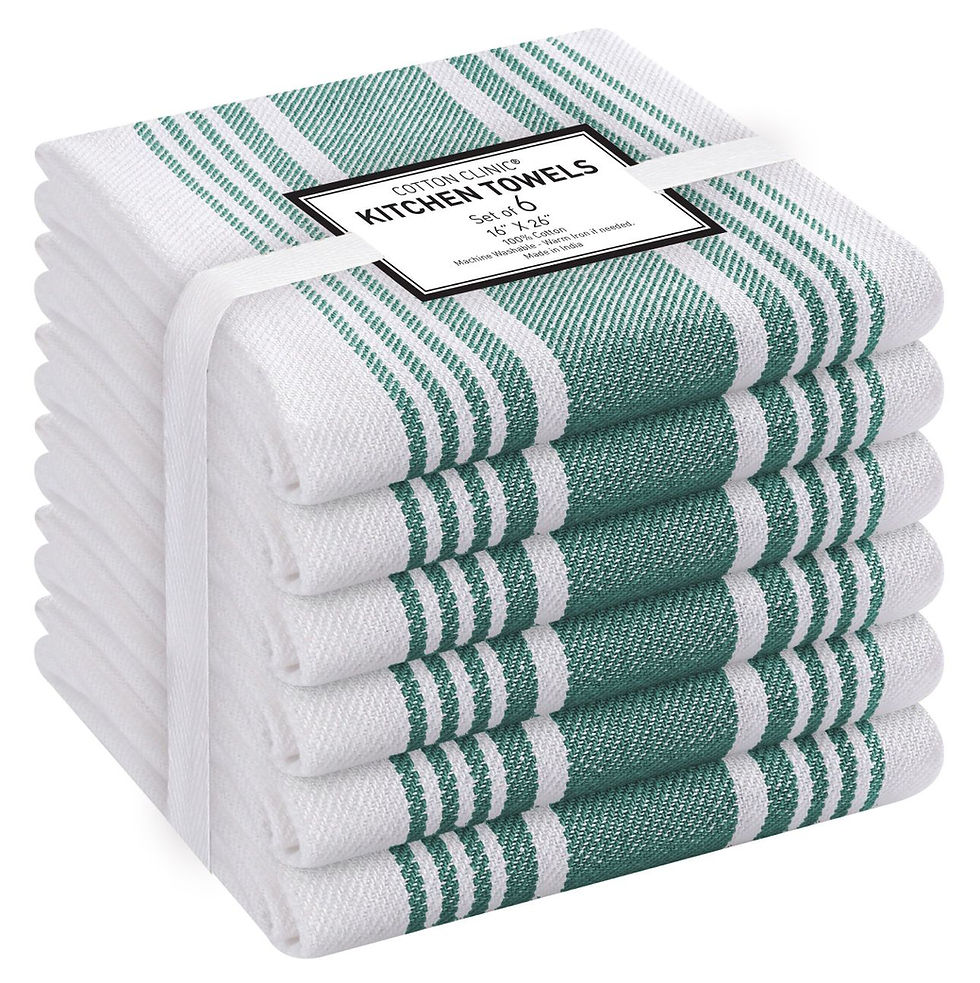 Thumbnail: Big Stripe Kitchen Dish Tea Towels 16x26 Set of 6