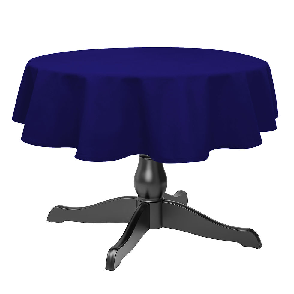 Thumbnail: 100% Cotton Round Tablecloth 60 Inch