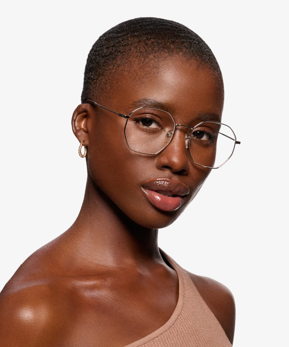 Octogonal eye glasses