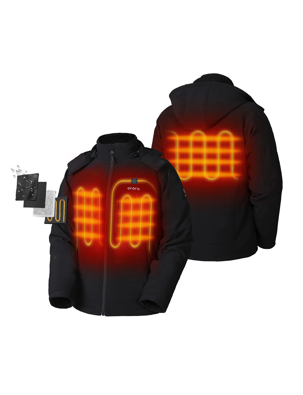 ORORO Men’s Soft Shell Heated Jacket 