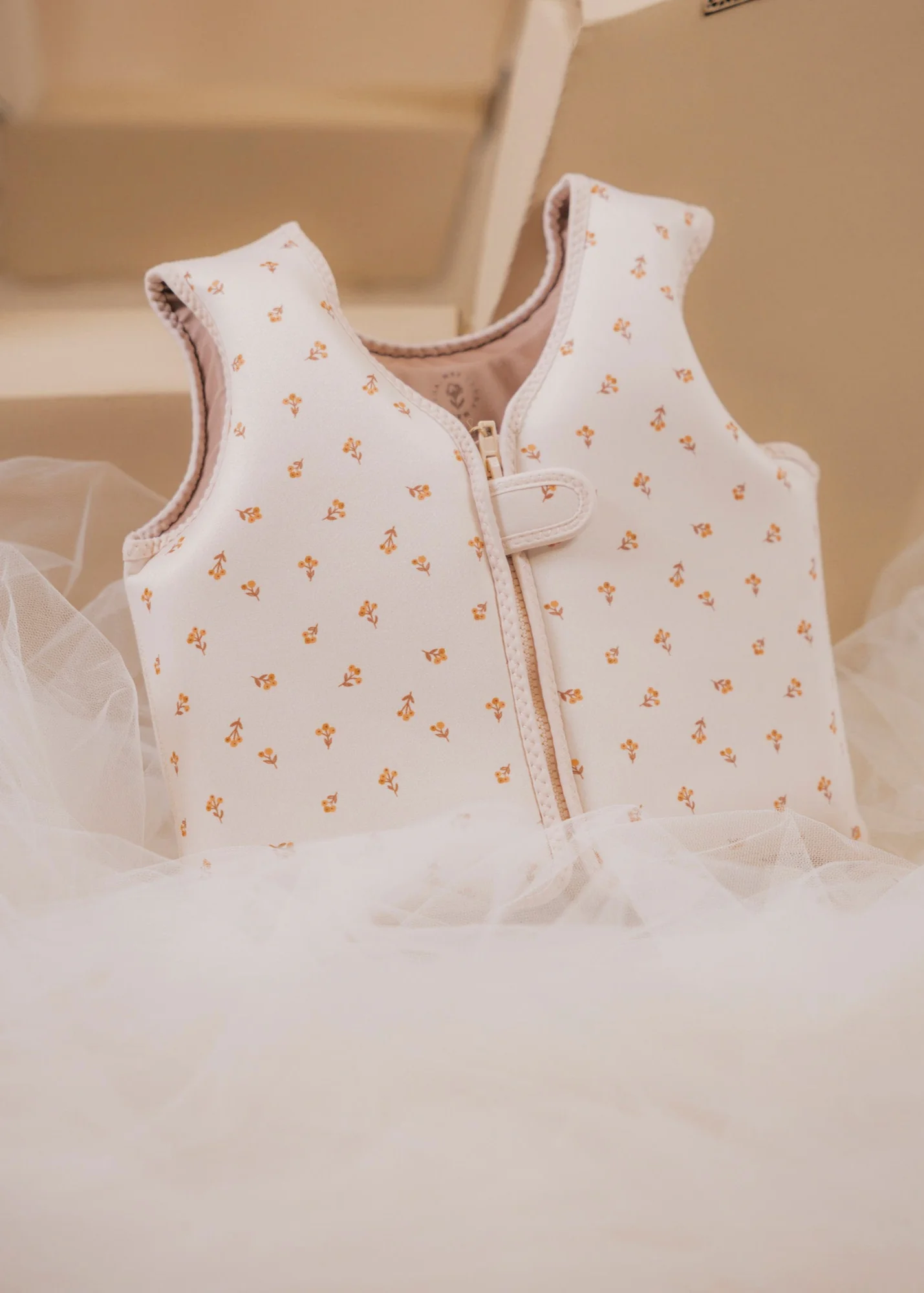Girls floral swim vest
