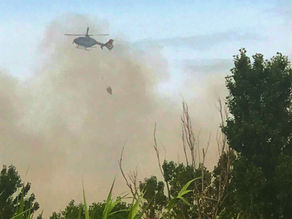 Incendio tra Roma-Fiumicino e la Fiera di Roma: colonna di fumo visibile da chilometri