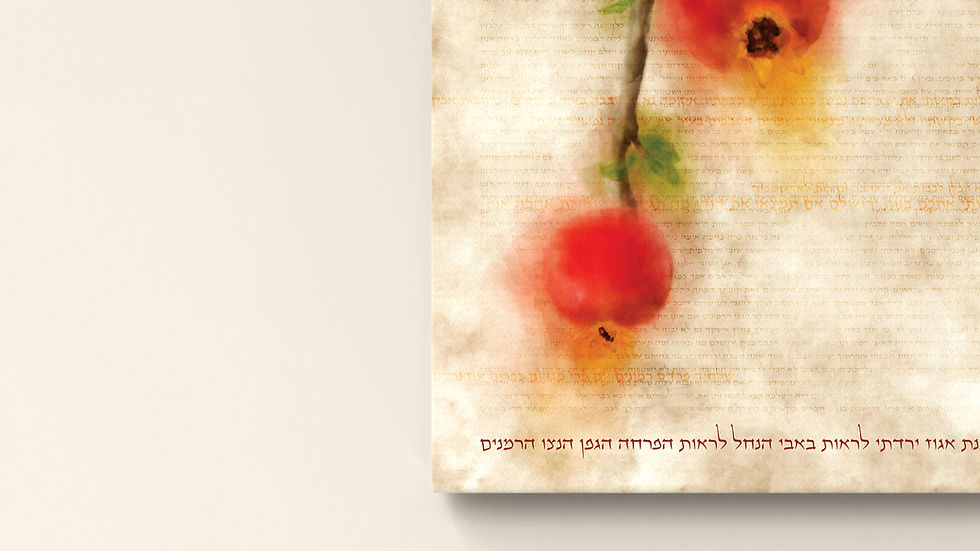 תמונה ממוזערת: רימונים על רקע שיר השירים