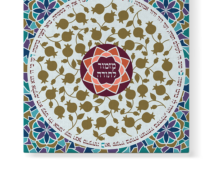 מזמור לתודה על רקע רימונים