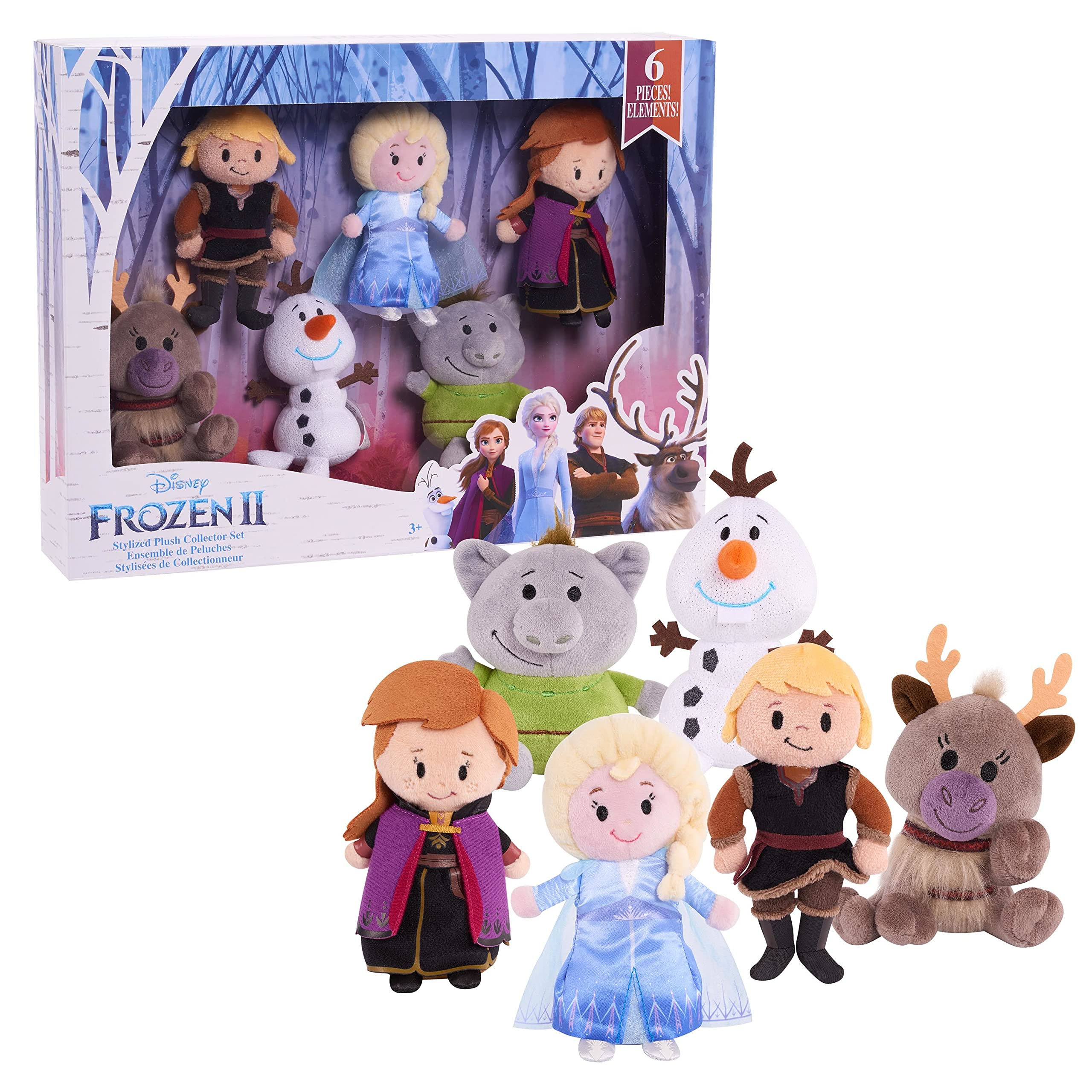 Disney Frozen 2 Stylized Plush Collector Set Includes Anna Elsa Kristoff Olaf Sv
