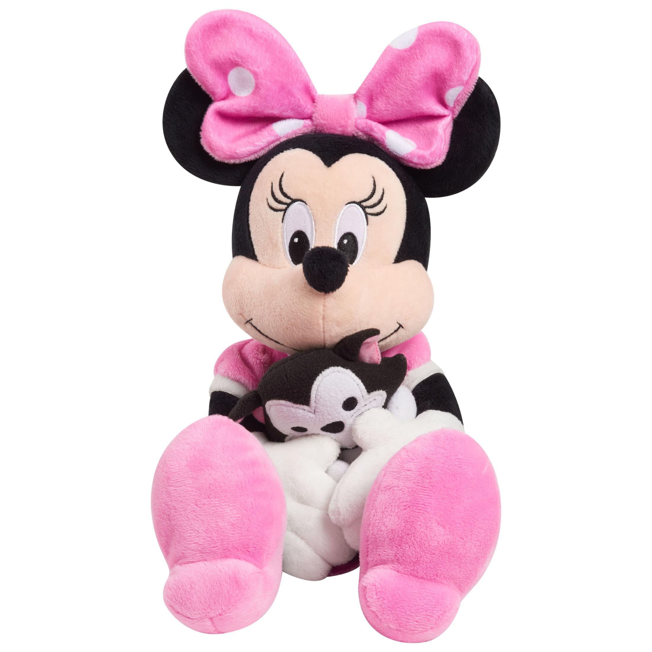 DISNEY CLASSIC Lil Friends Minnie Mouse and Figaro 16.5-inch Large Plushie Stuff