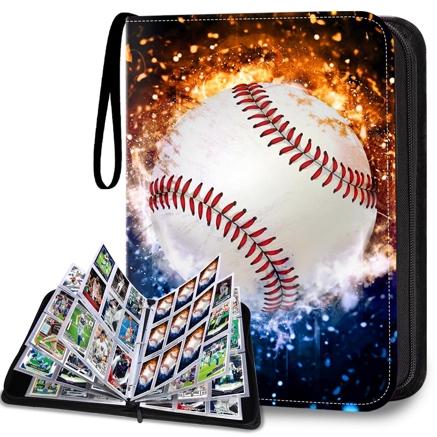 HESPLUS 900 Pockets Baseball Card Binder Baseball Trading Cards Display Case wit