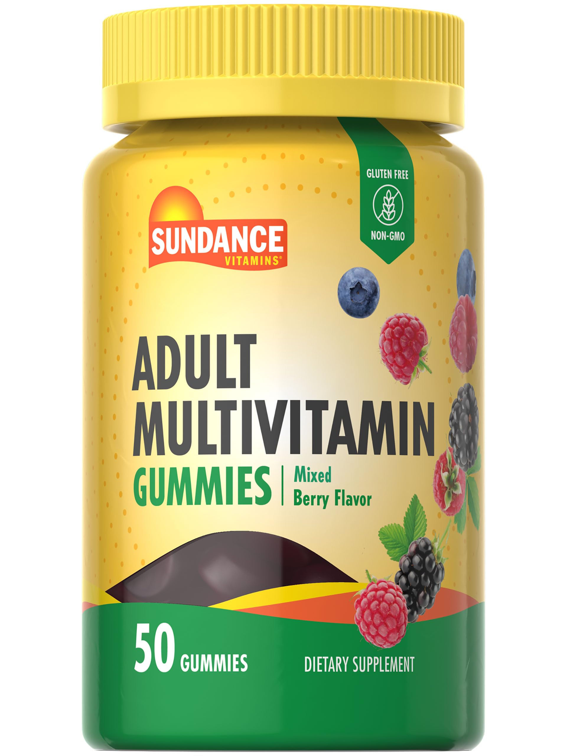 Sundance Adult Multivitamin Gummies | 50 Count | Mixed Berry Flavor | Non-GMO an