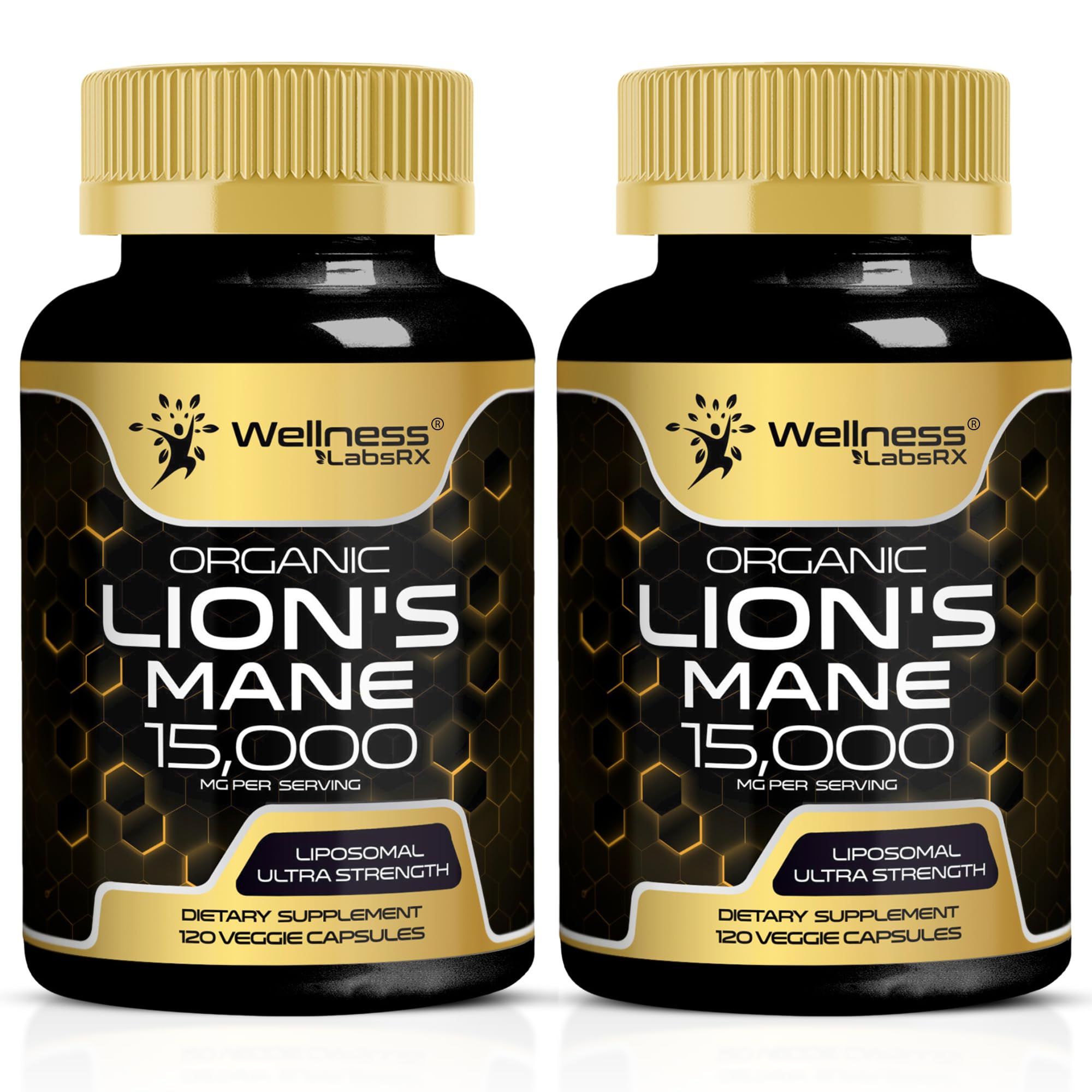 Lions Mane Supplement Capsules - 120 Count - Mushroom Supplement Brain Supplemen