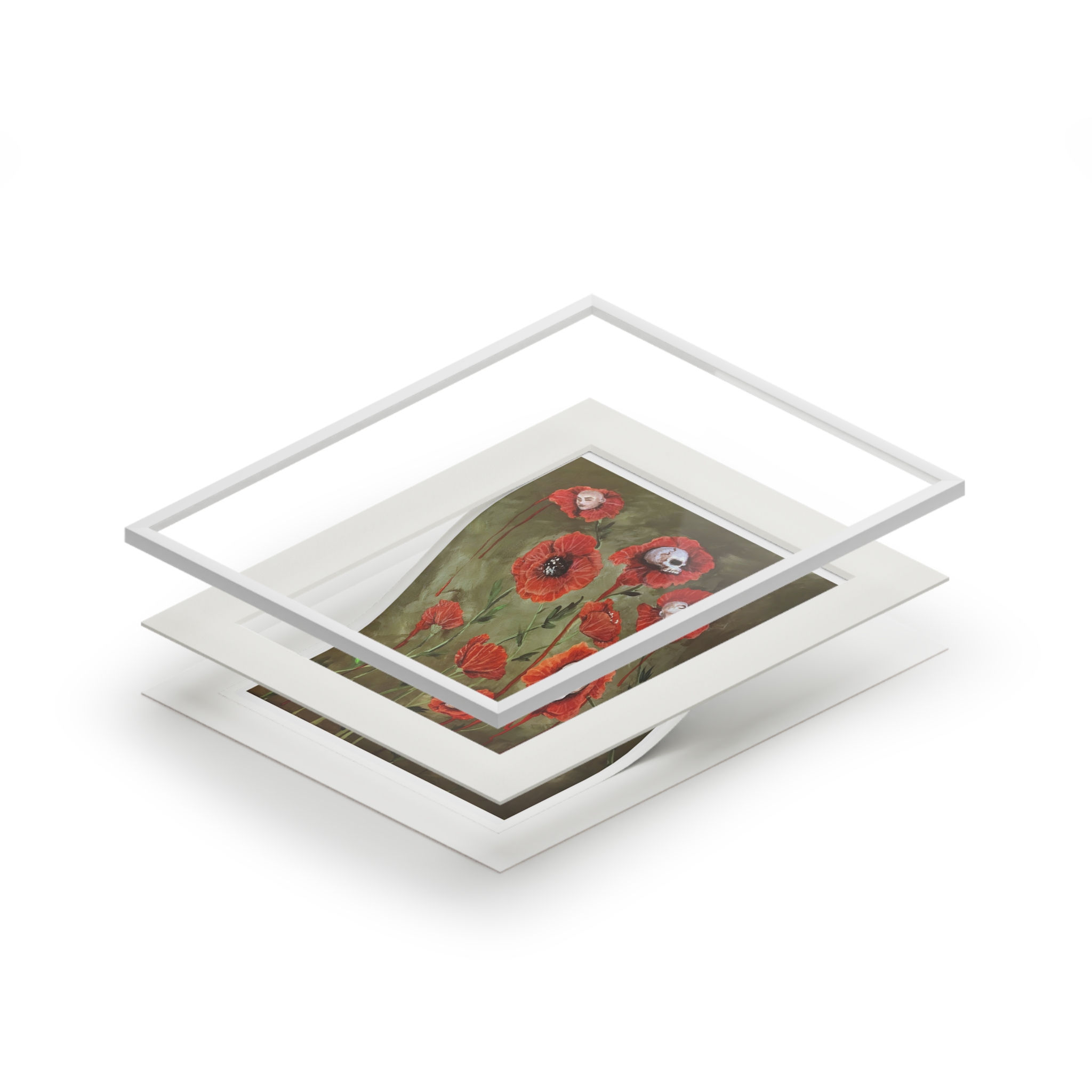 Fine Art Prints - Life and Death Poppies Painting