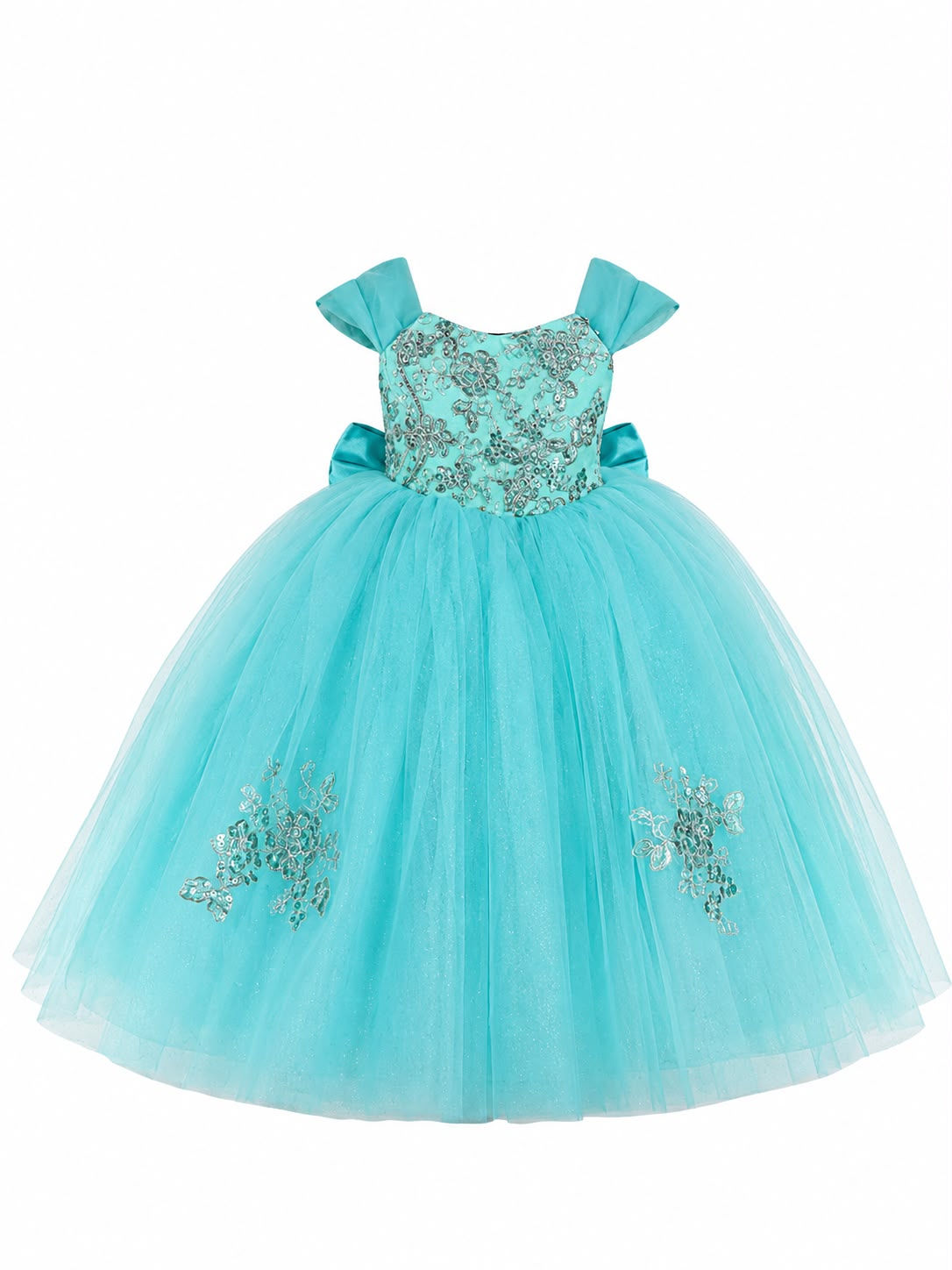VESTIDO DE GALA COLOR TURQUESA